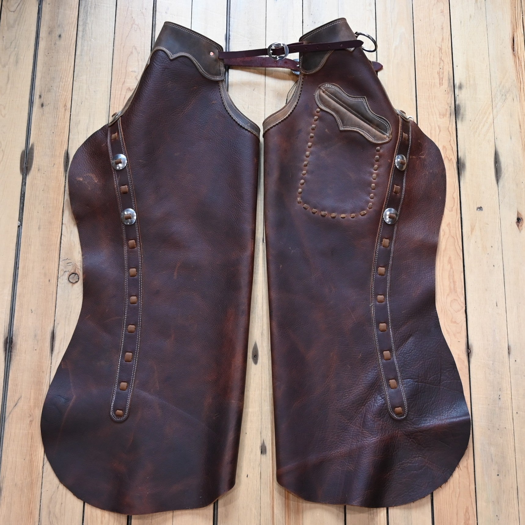 View of 2 tone brown