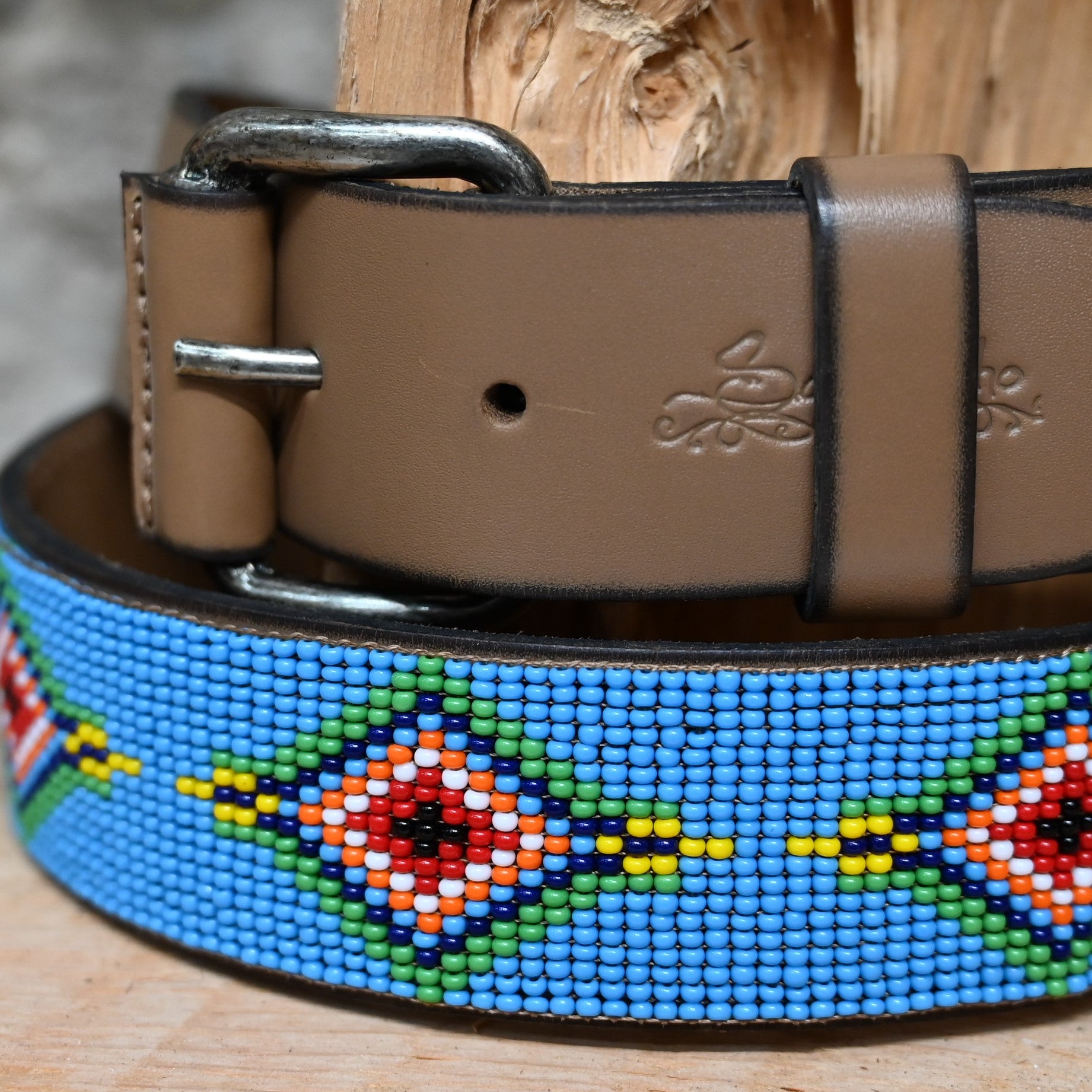 Blue Vogue Sambboho Female M belt (with snap) view of close up