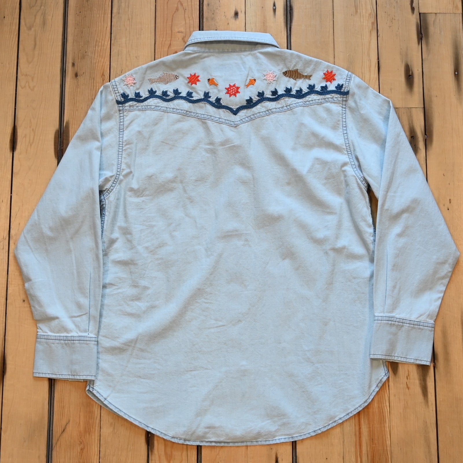 View of back of shirt