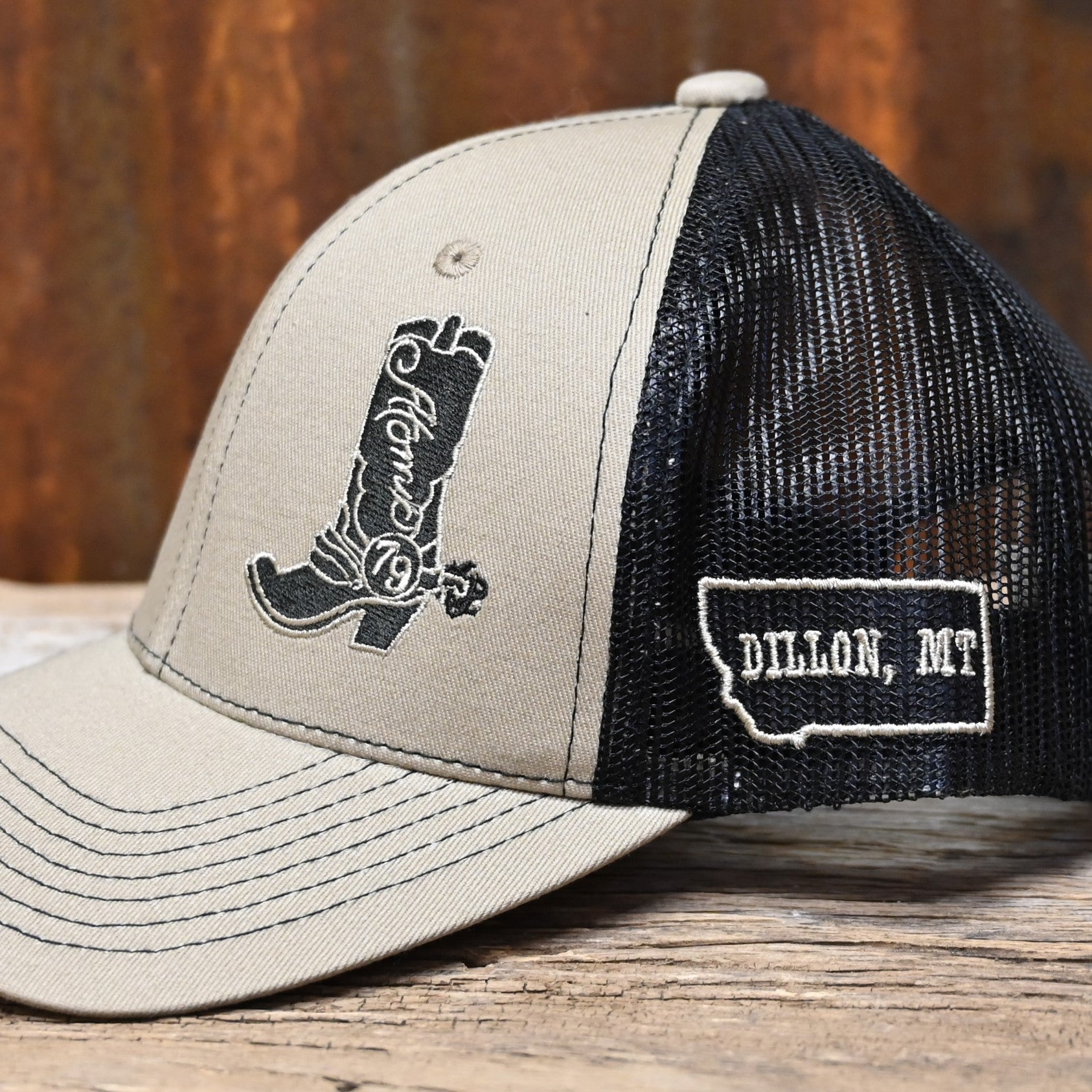 View of side of hat