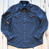 View of Pendleton men’s Canyon shirt in black and brown wool mix with snap front and Western details