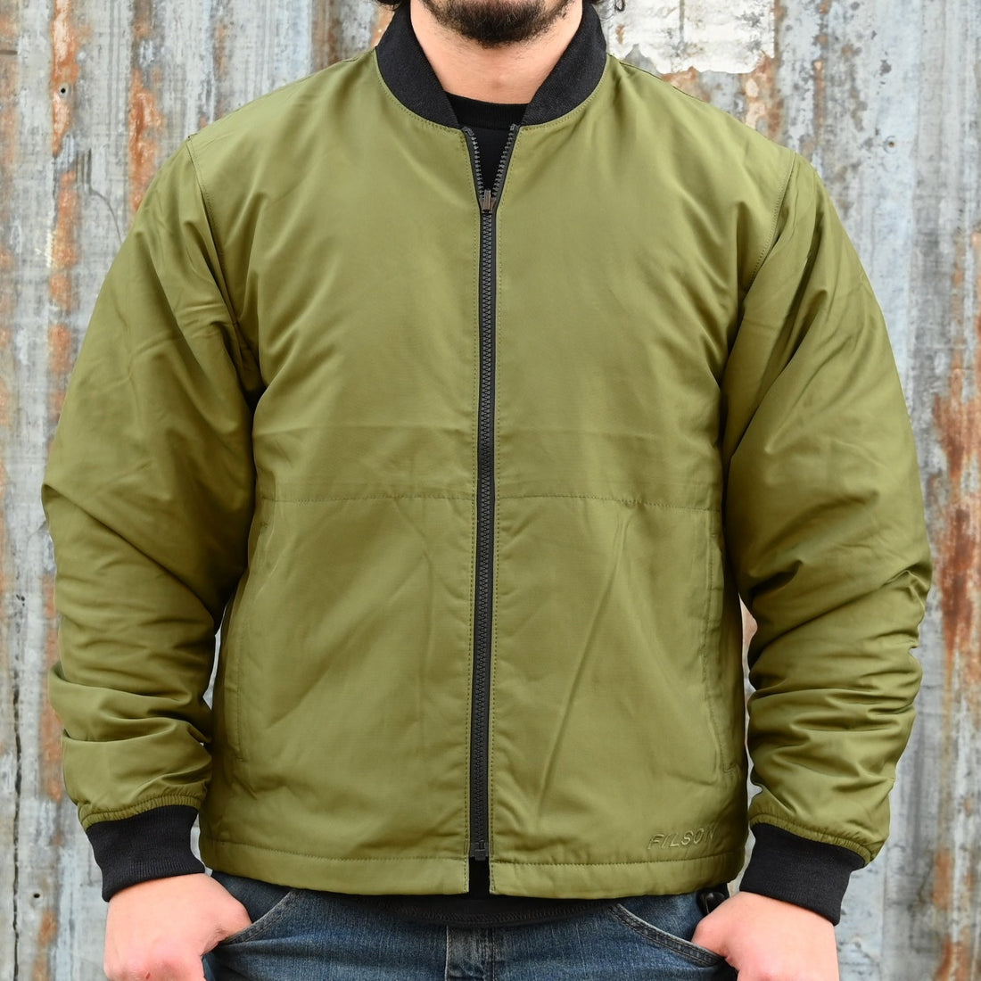 Filson Down Liner Jacket view of front on model size M