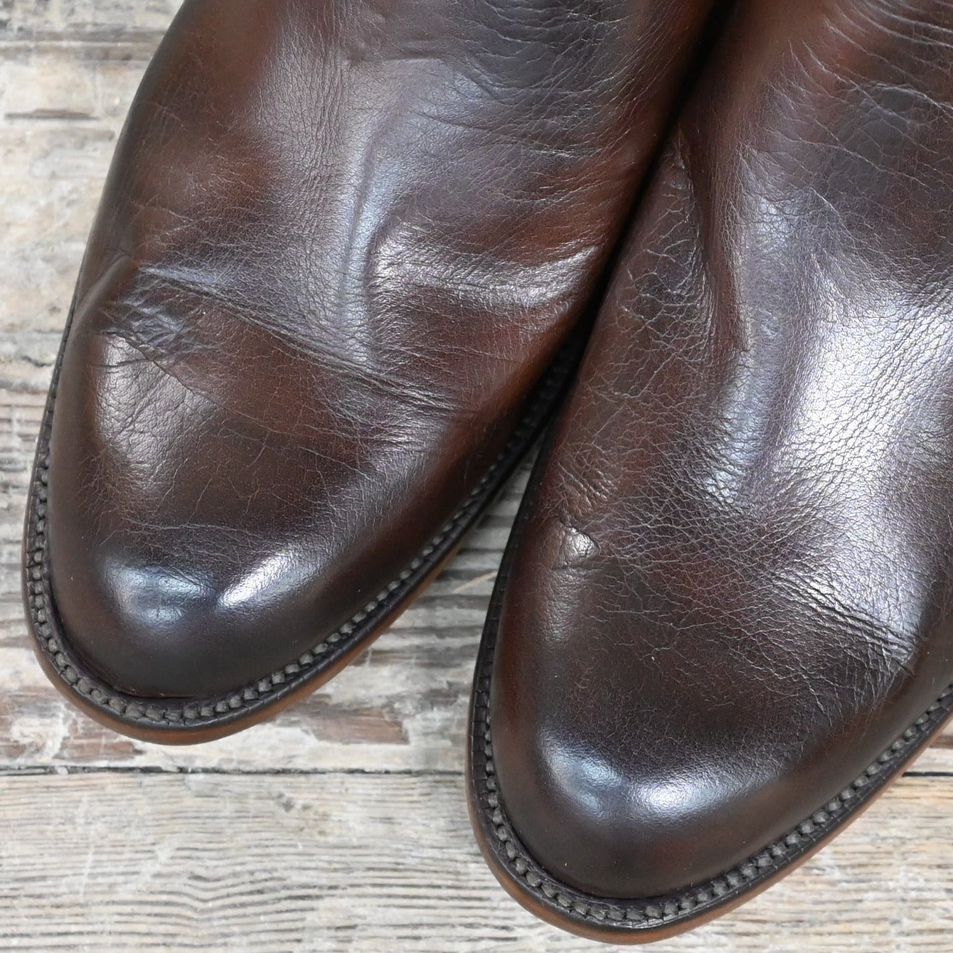 Lucchese men’s 10-inch Buffalo leather boot in burnished whiskey with roper heel