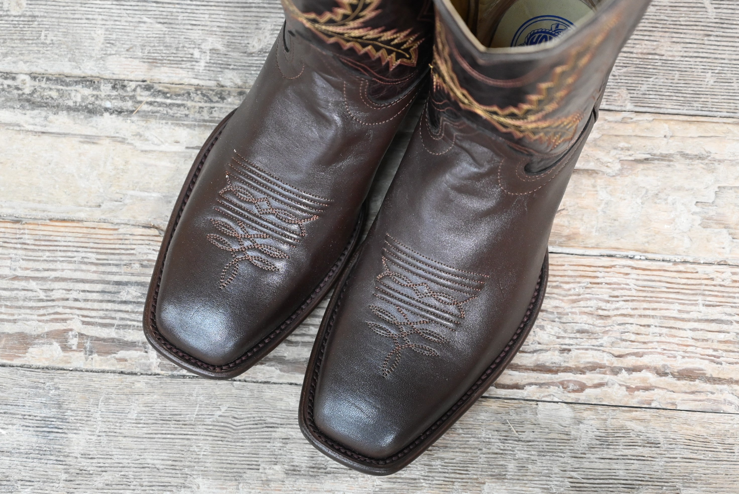 Hondo 13" Cowboy Boot – Brown Volcano Top with Brown Steer Vamp