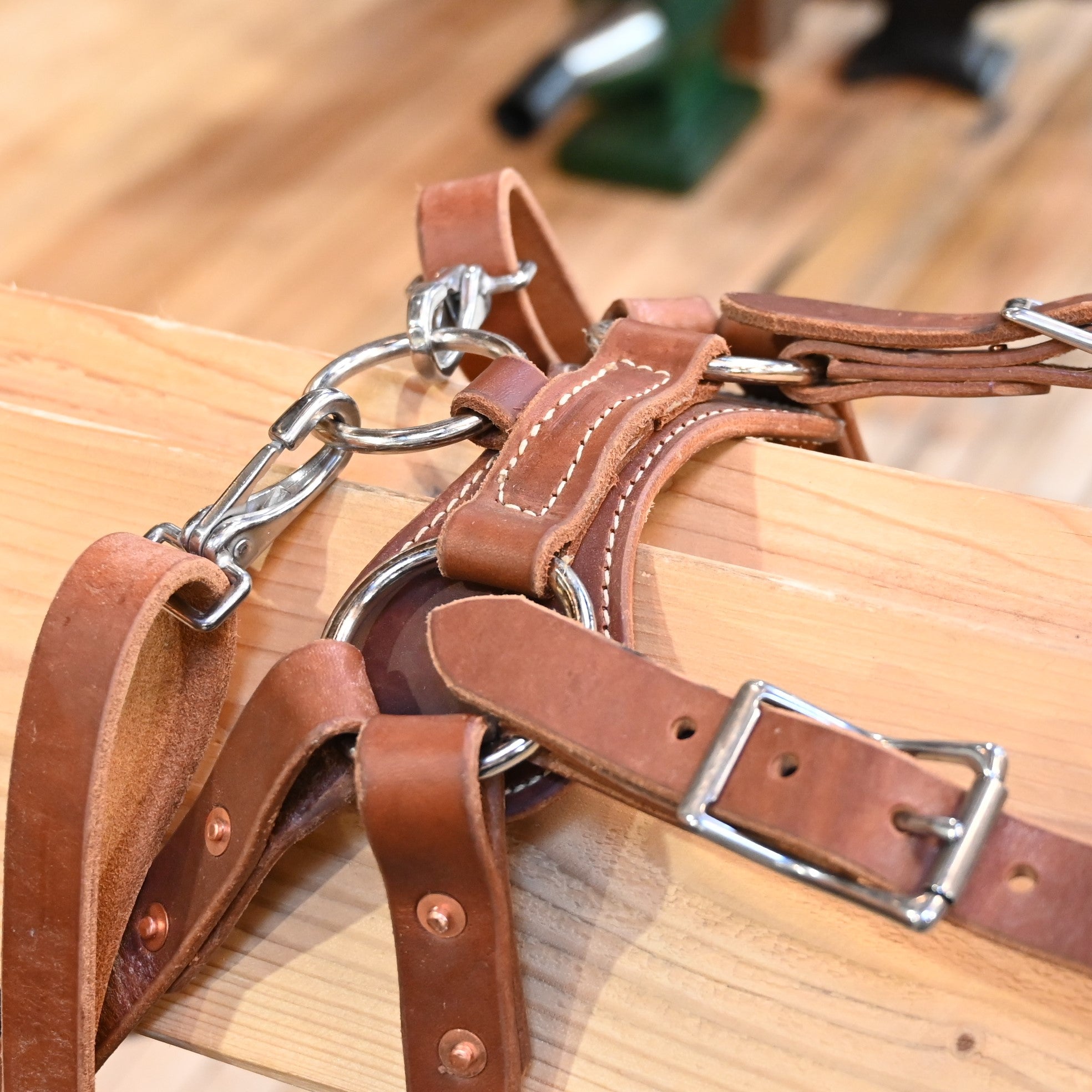 View of Traditional Decker Single Rigged Mule Bars by Valkyrie Equine