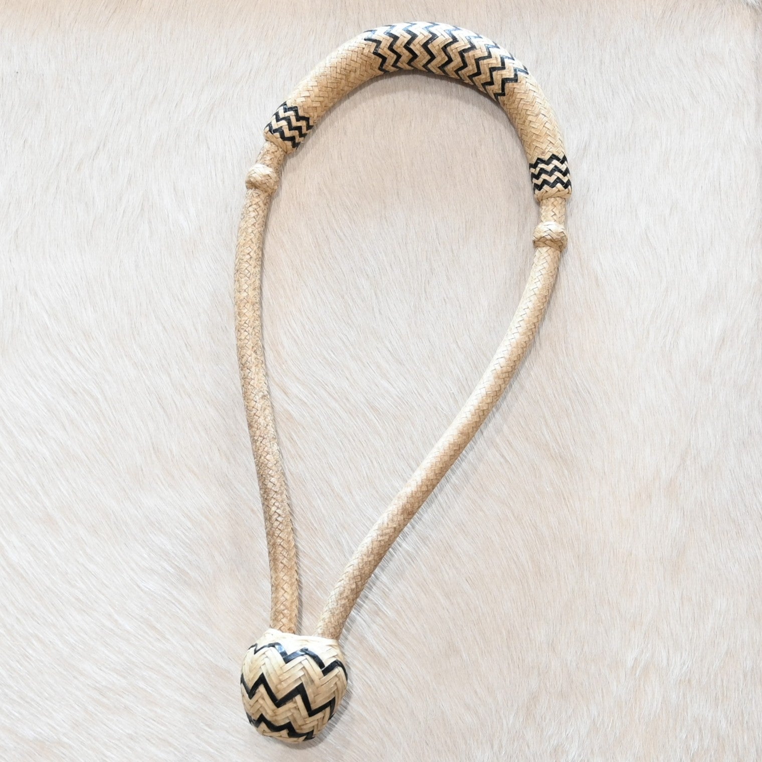 1/2" Natural Bosal with Black Accents, 20 plait