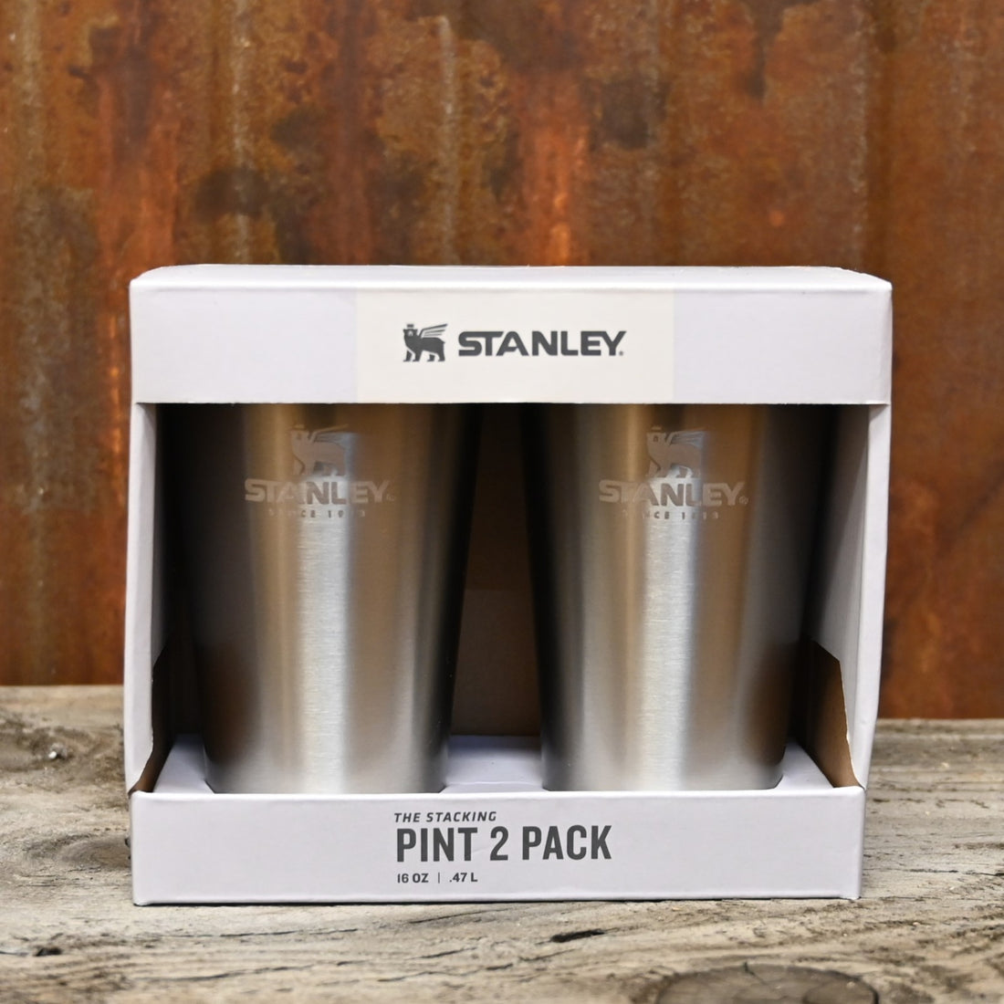 Stanley Adventure Stacking Beer Pint in Stainless Steel (2 pack) view of pints