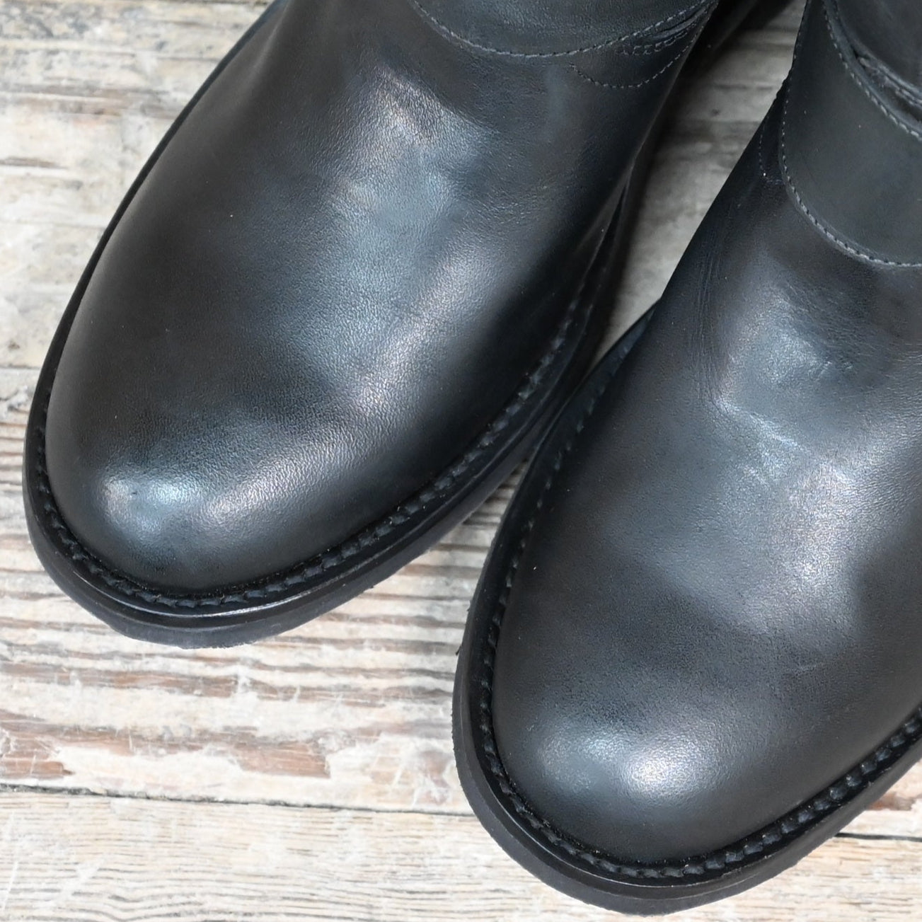 Hondo 12" Black Retan Boot – Wide Round Toe with Rugged Build