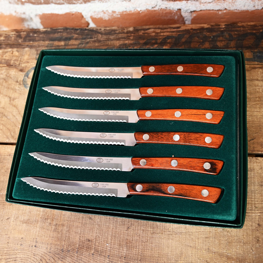 Rosewood Steak Knives view of knives