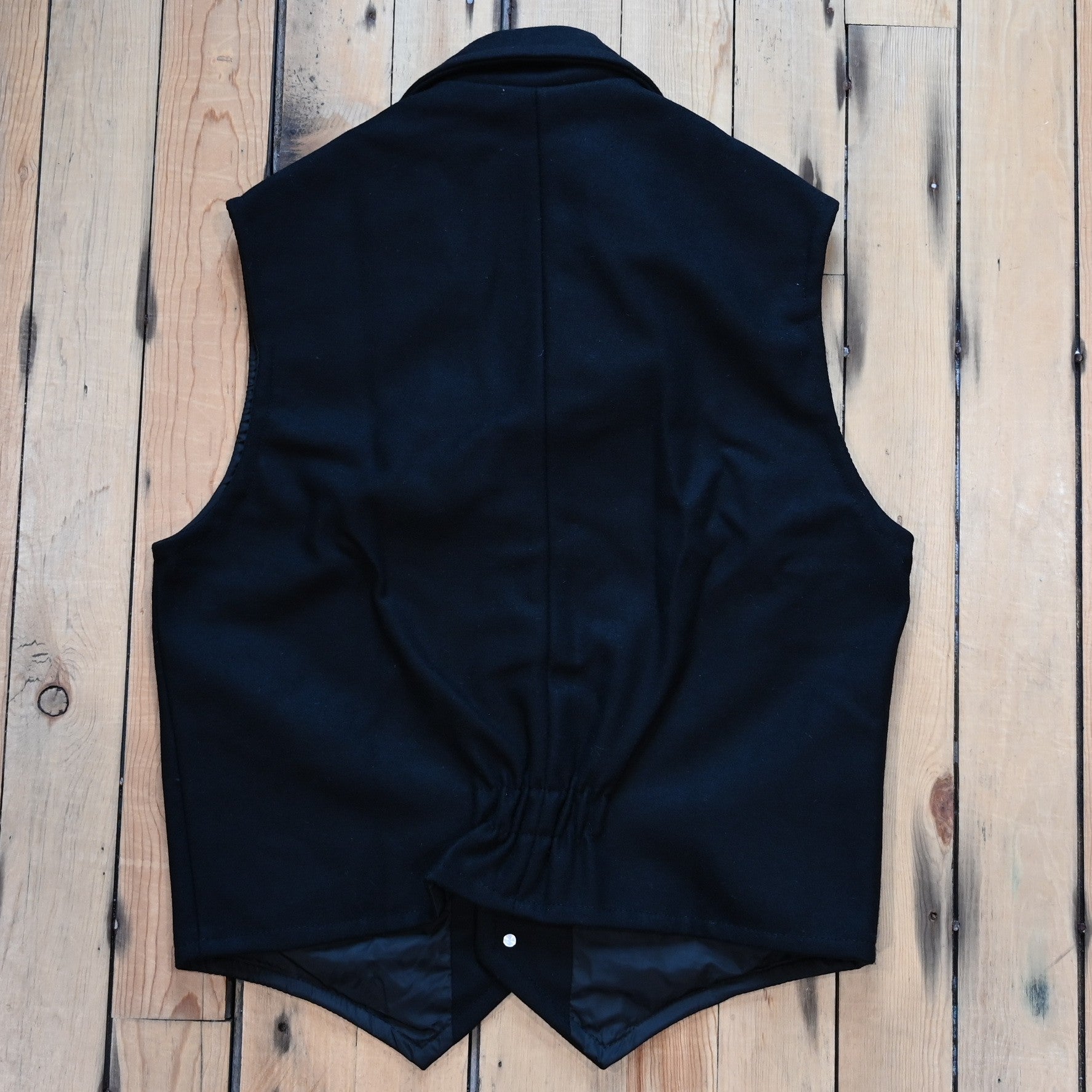 Schaefer Cattle Baron black wool vest with four pockets and tailored Western fit