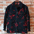 Filson Ladies Jacquard Wool Cruiser Jacket in Black and Red Western pattern with button front and utility pockets