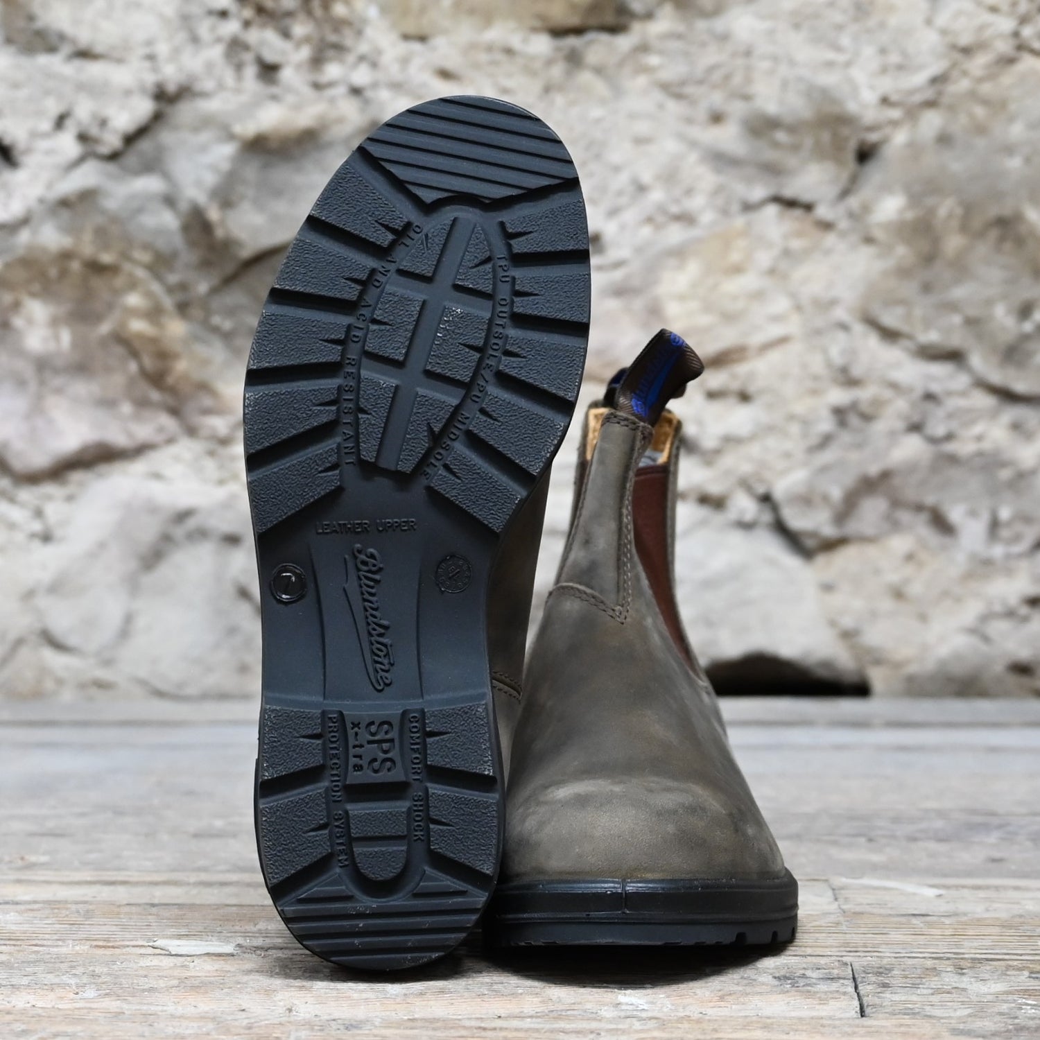 Blundstone Slip On Waterproof Thinsulate In Rustic Brown view of bottom