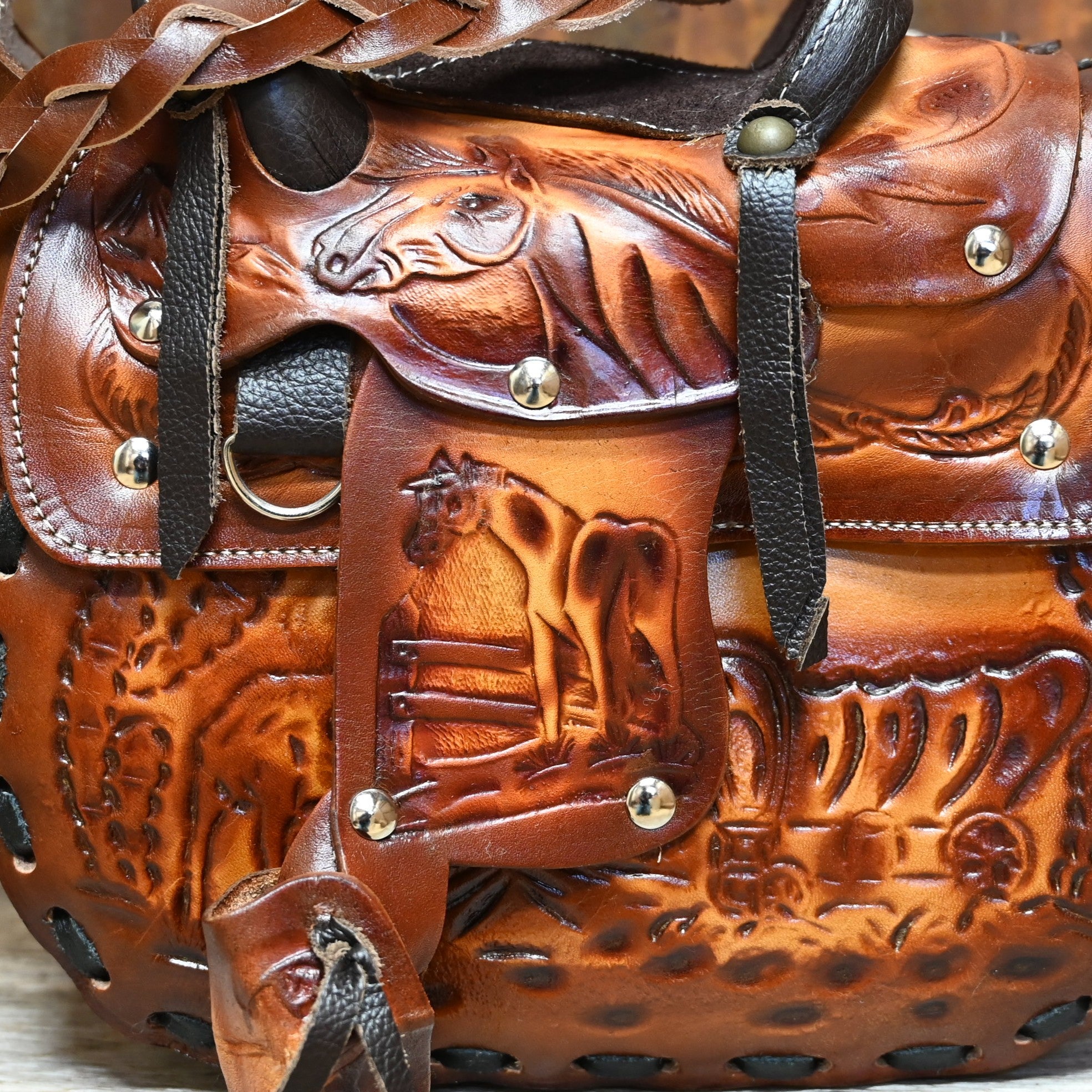 SouthBay Leather Saddle Purse