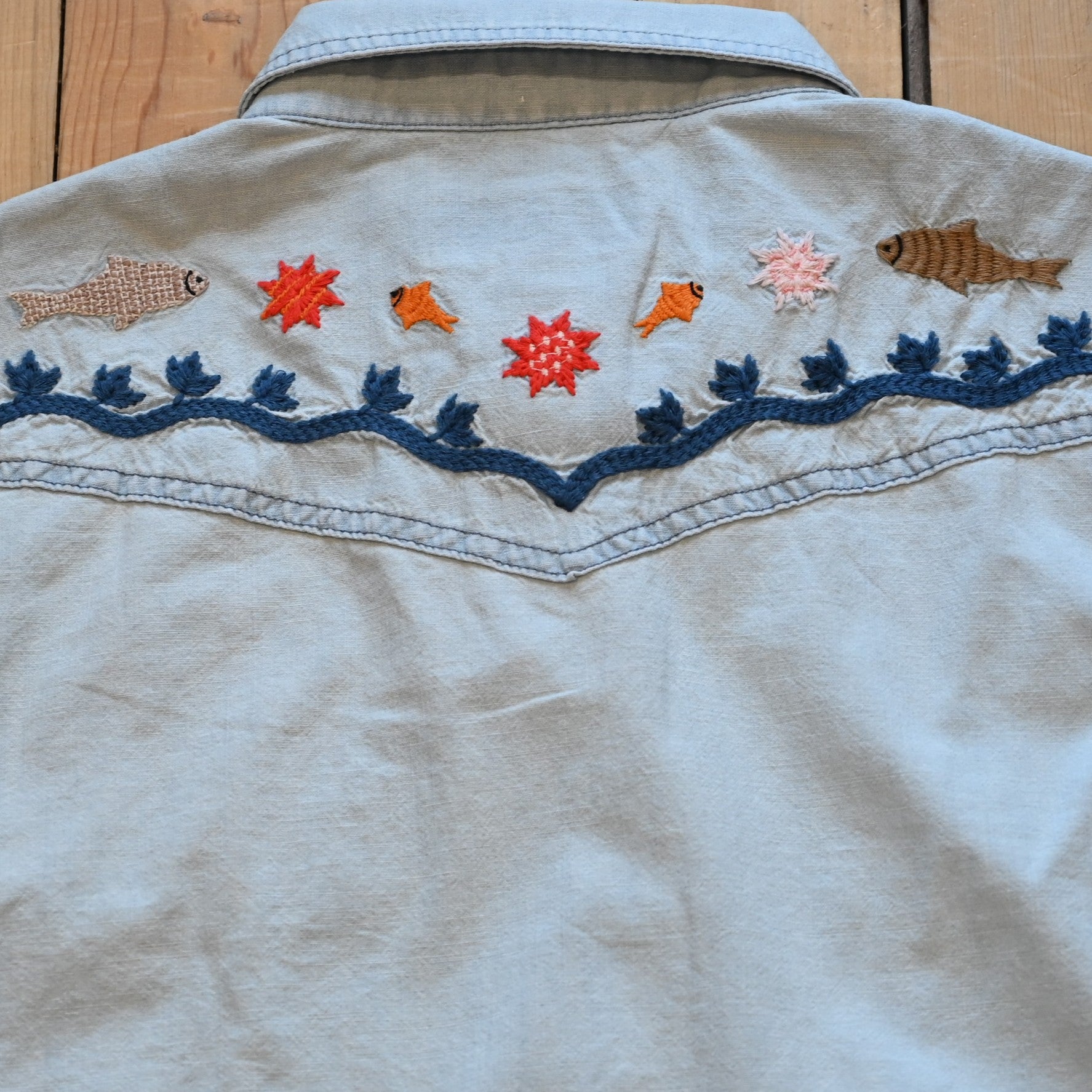 View of back of shirt