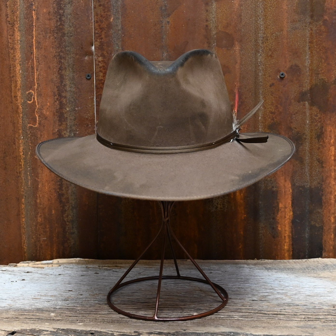 View of front of hat