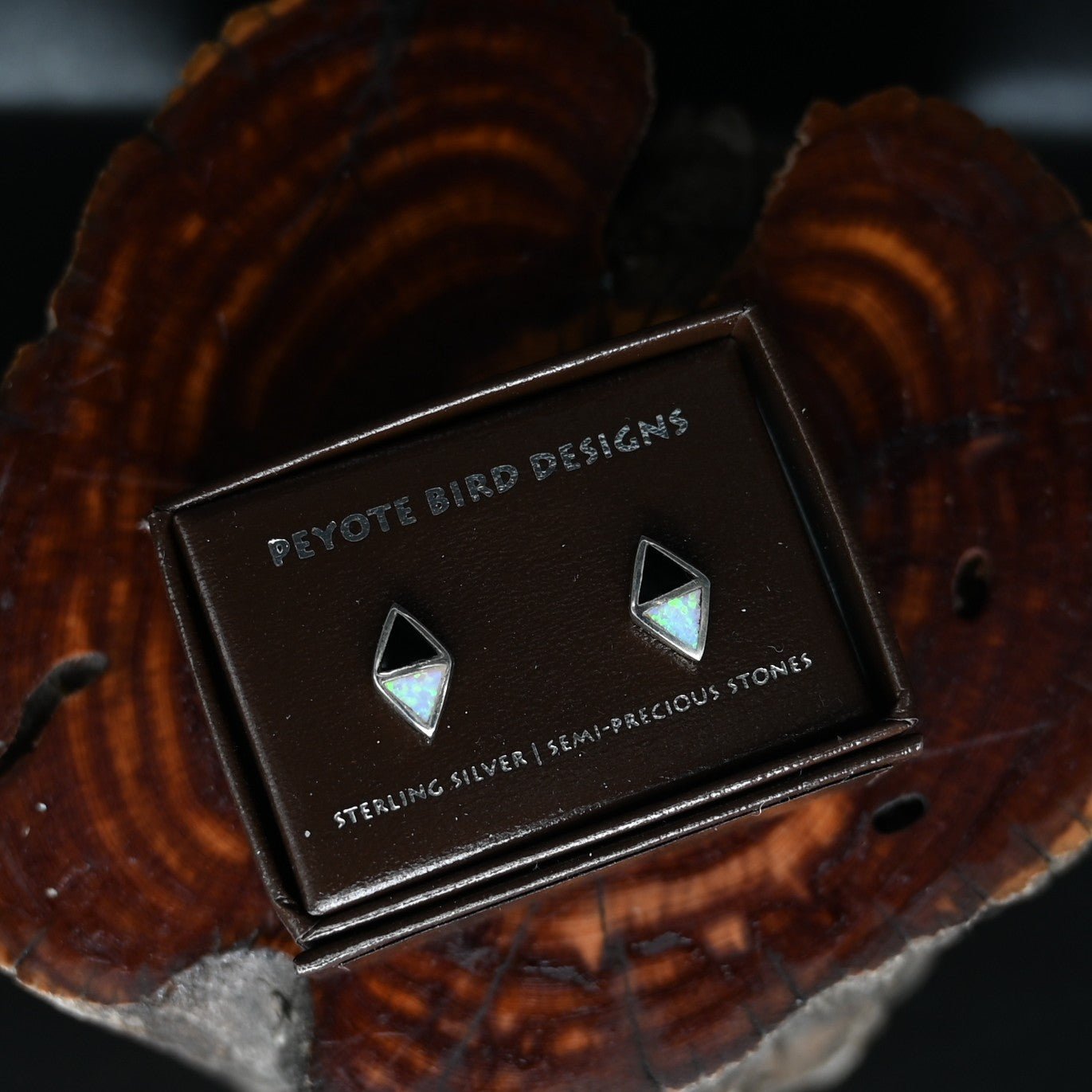 View of earrings