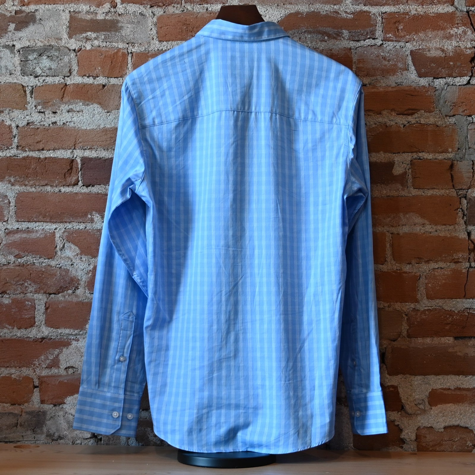 Wrangler Cody Johnson Sky Checks button-down shirt in French blue check pattern