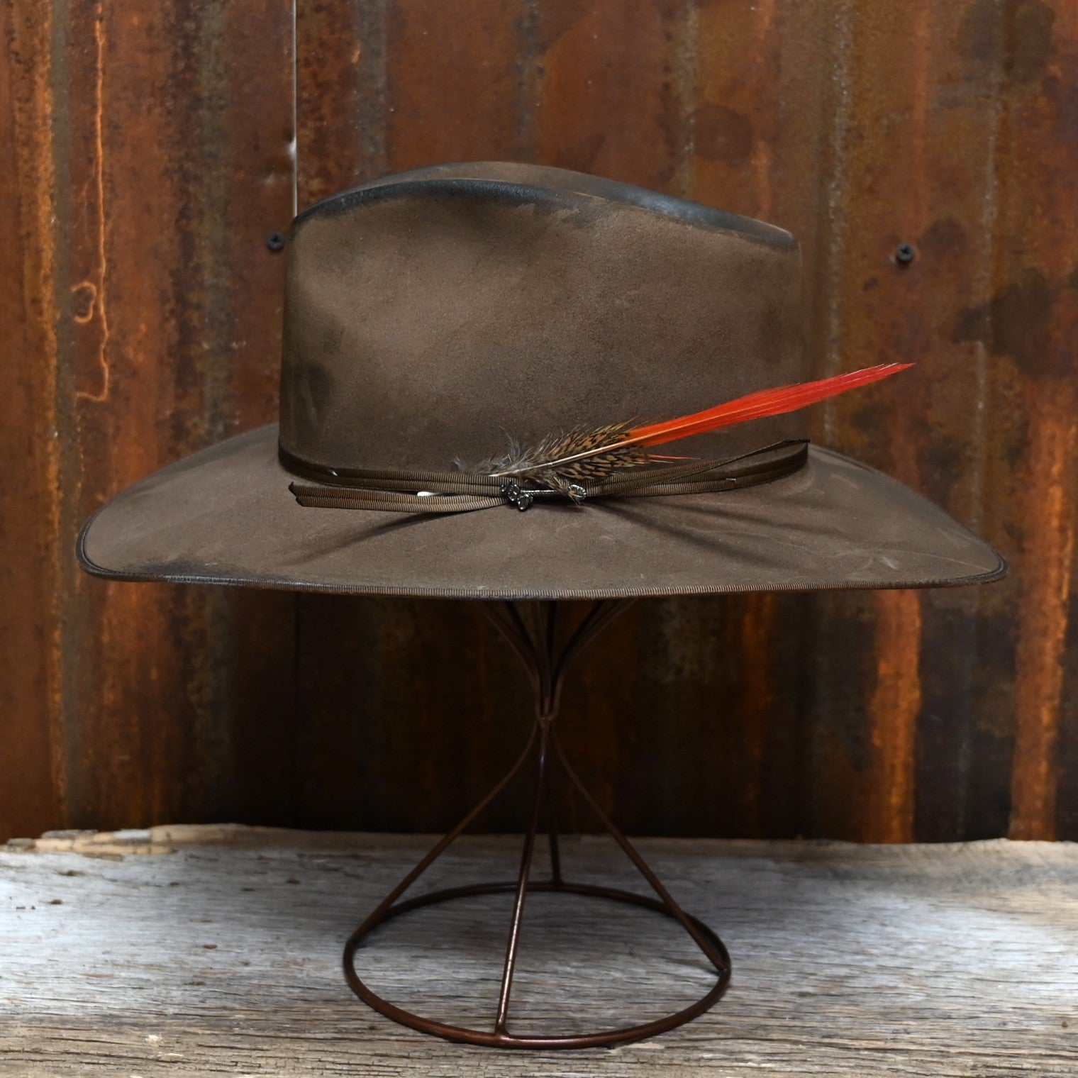 View of side of hat
