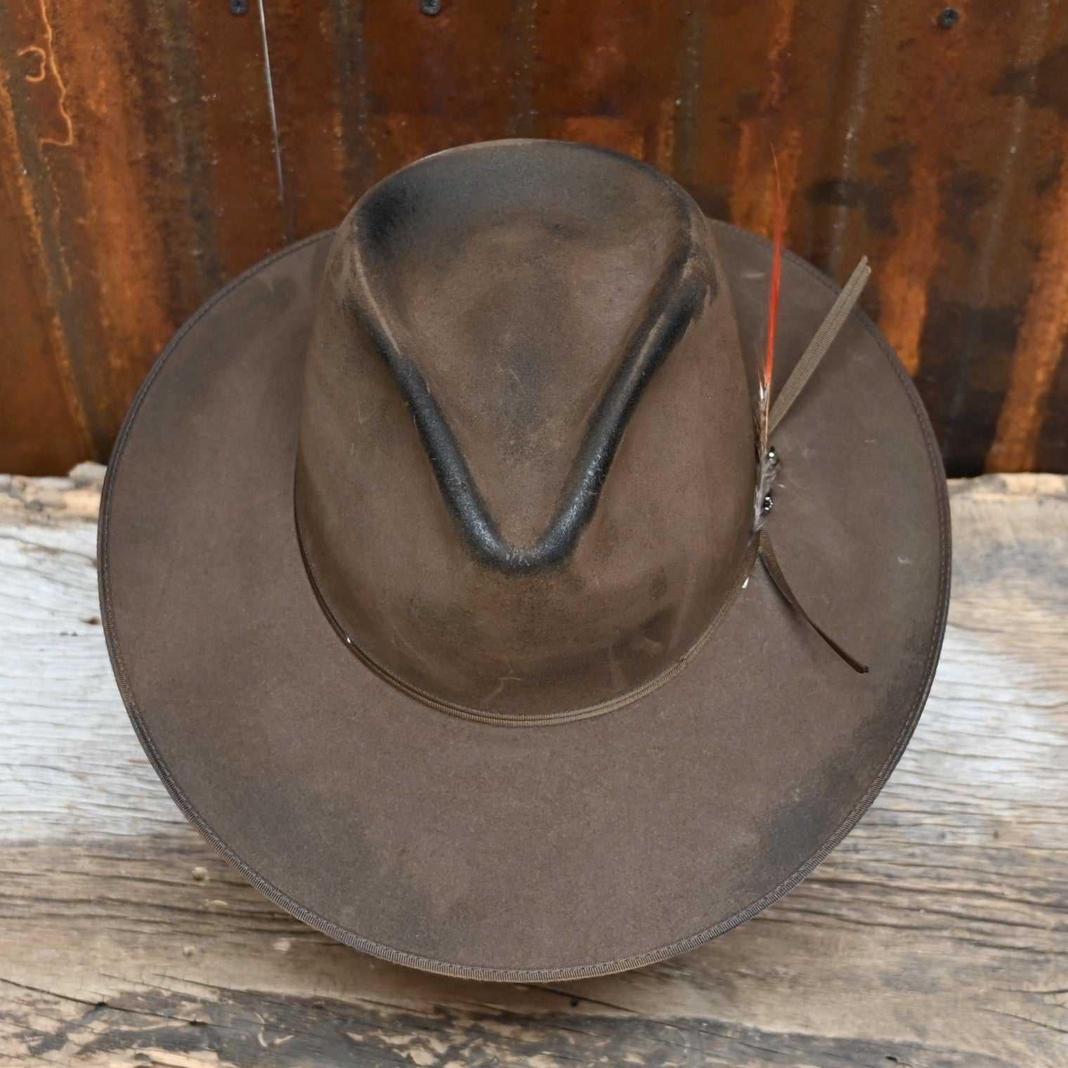 View of top of hat