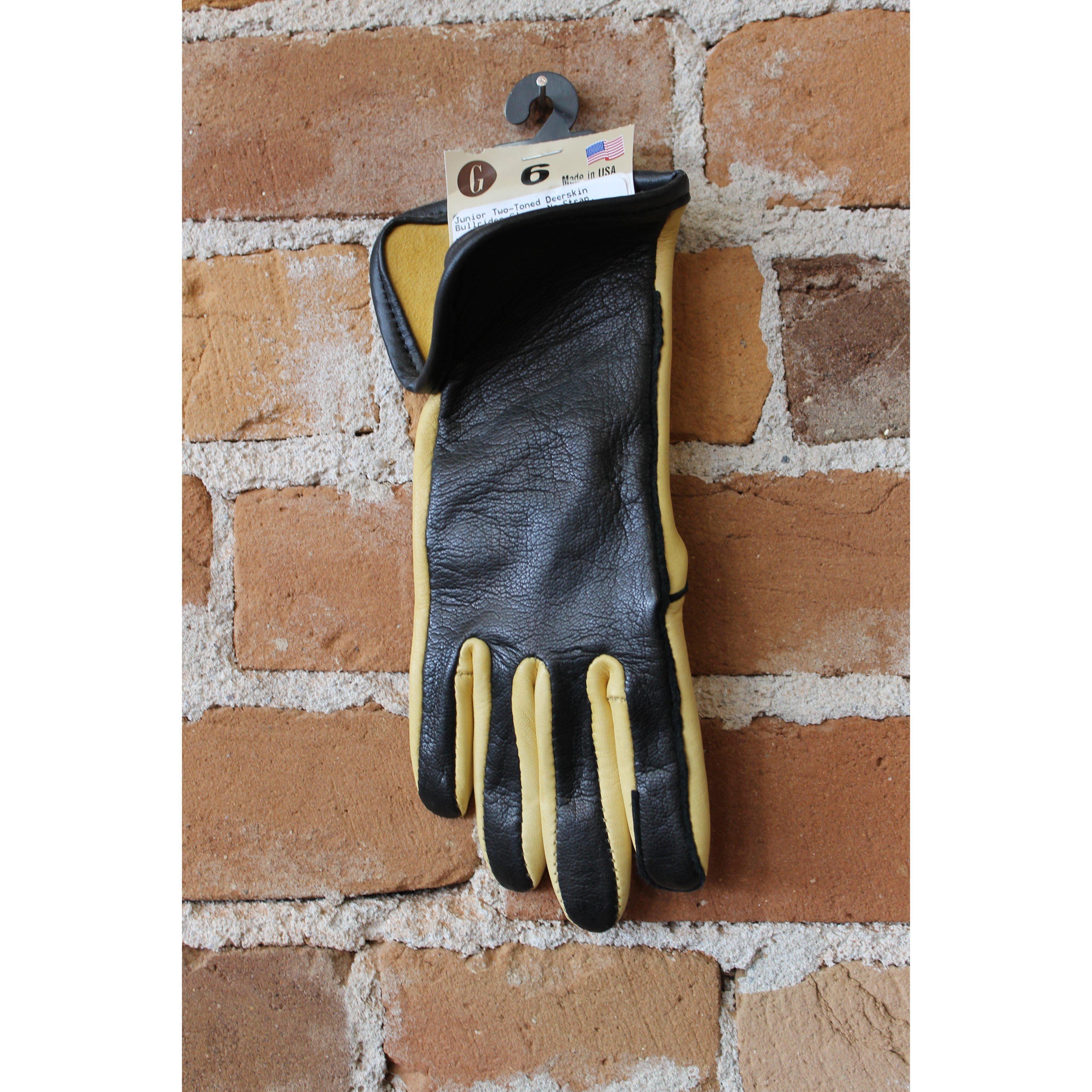 Junior Two-toned Deerskin Bullrider Glove No Strap Right Hand