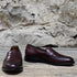 Randolph Slip On Loafer In Burgundy view of front and side