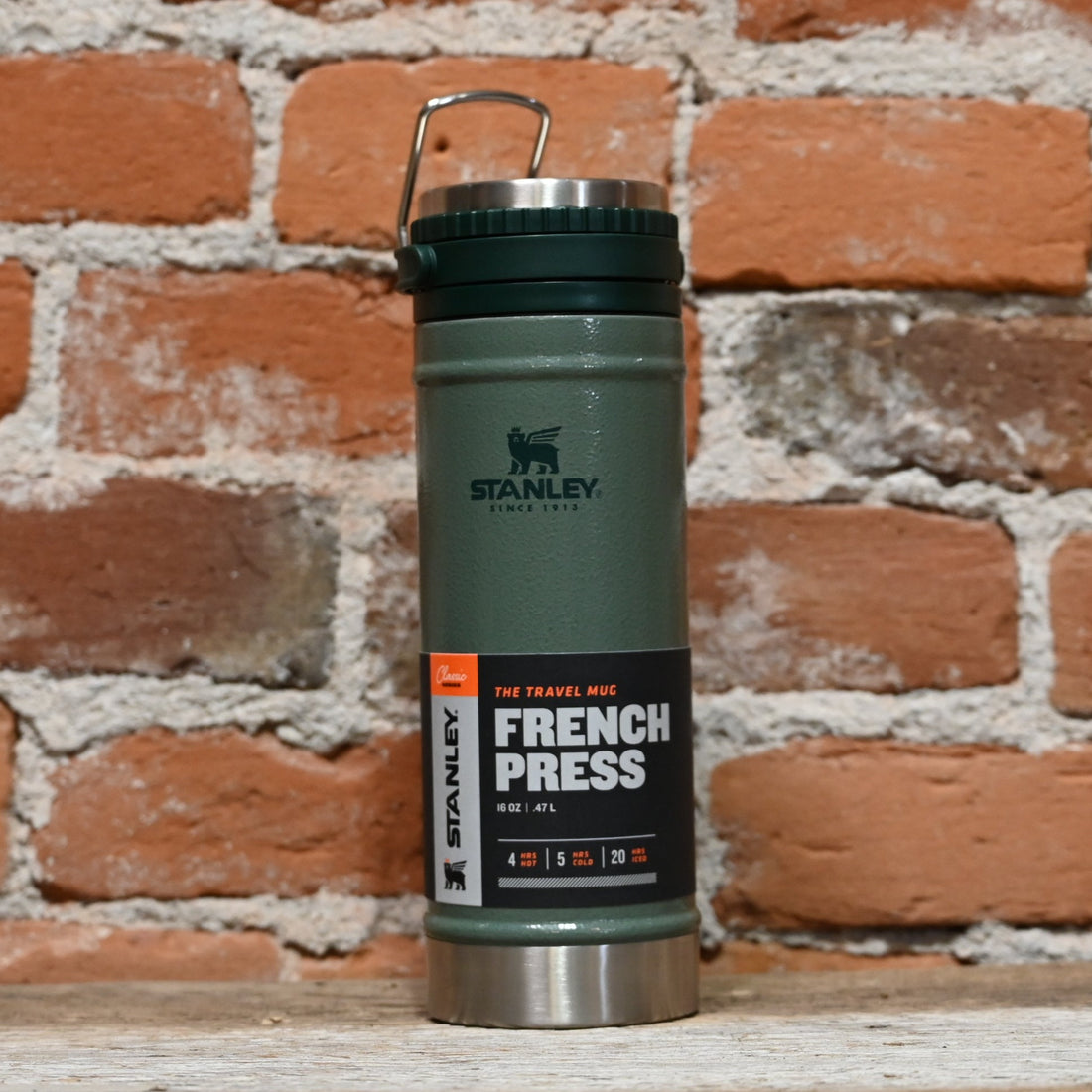 Stanley Classic Travel French Press in Hammertone Green 