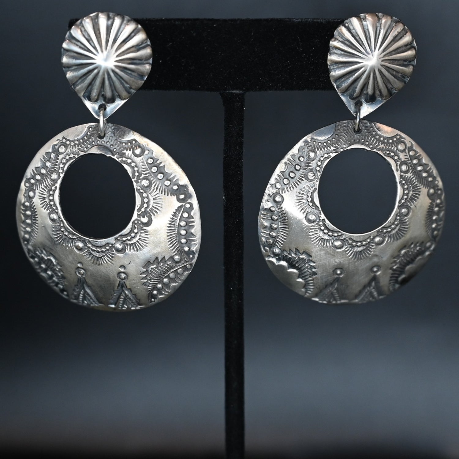 View of earrings