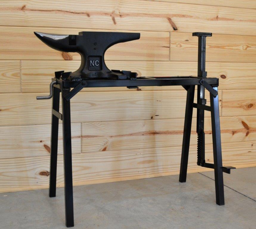 Quick Mount Folding Anvil Stand W/Vise view of stand