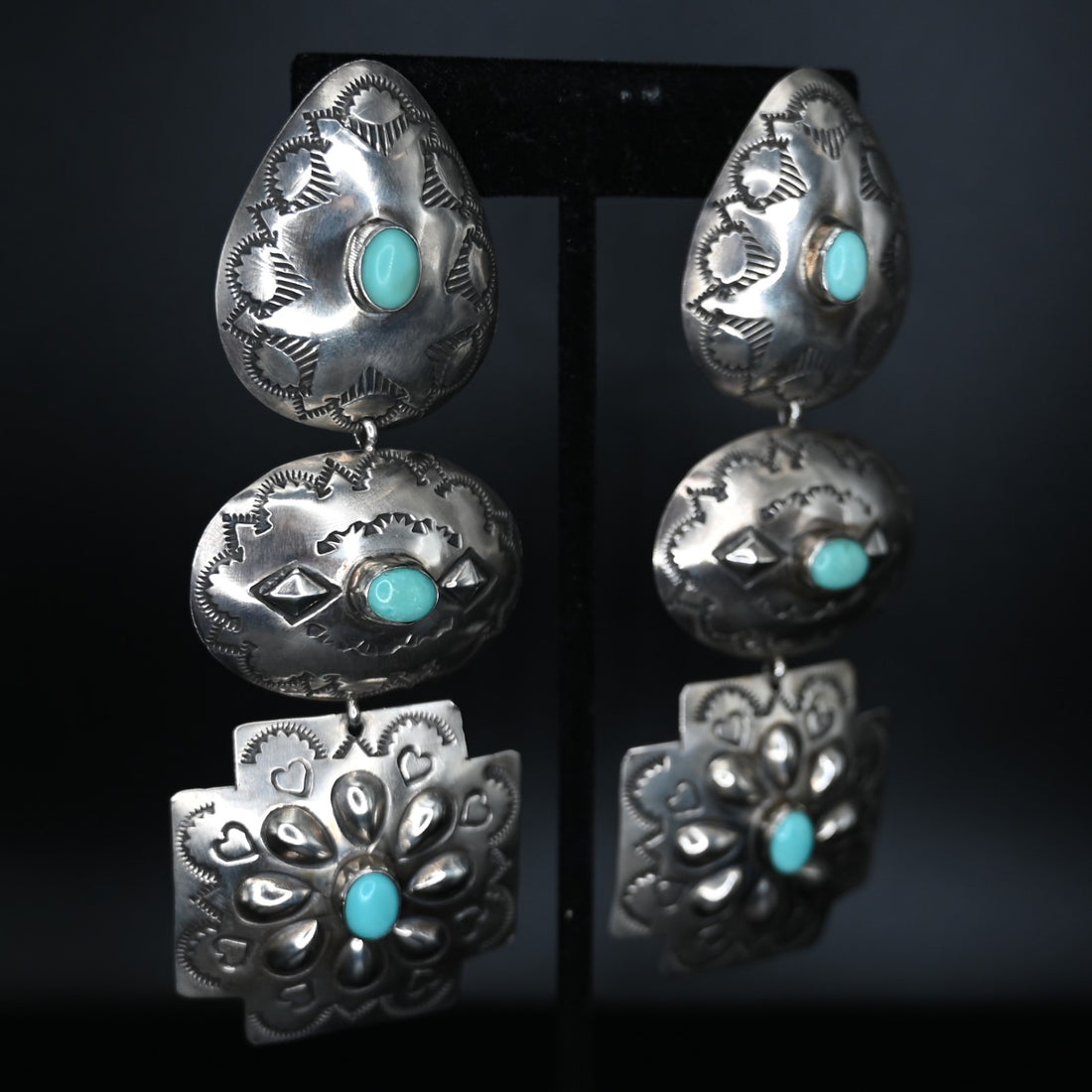 View of earrings