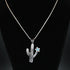 Vogt Silversmiths blooming cactus pendant sterling silver with turquoise