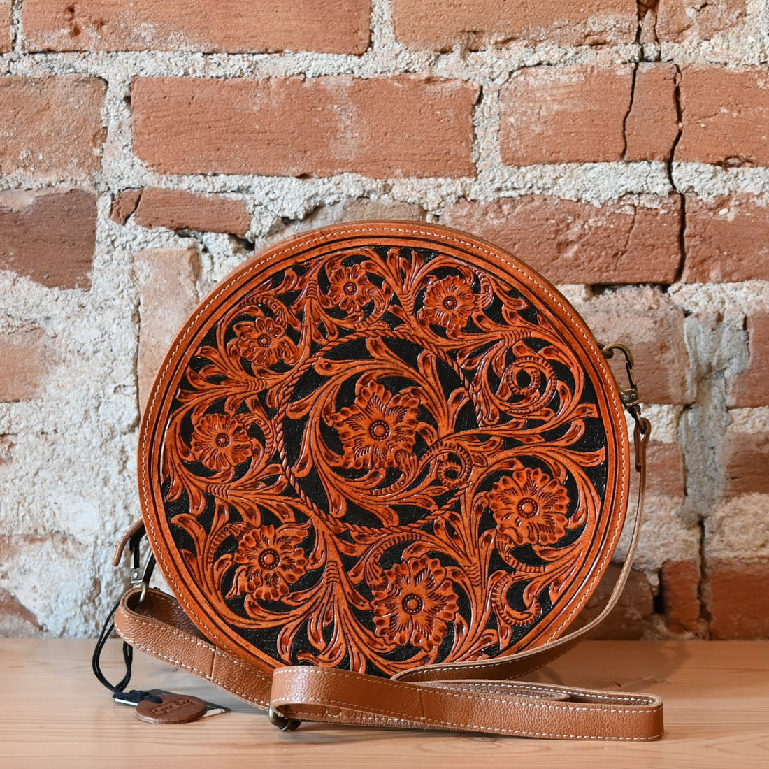 Myra Intrepid round leather &amp; hairon bag
