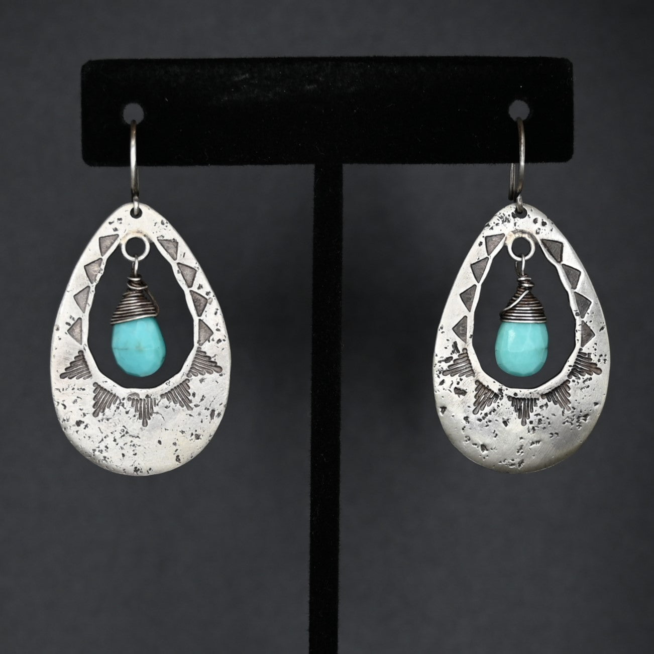 View of earrings