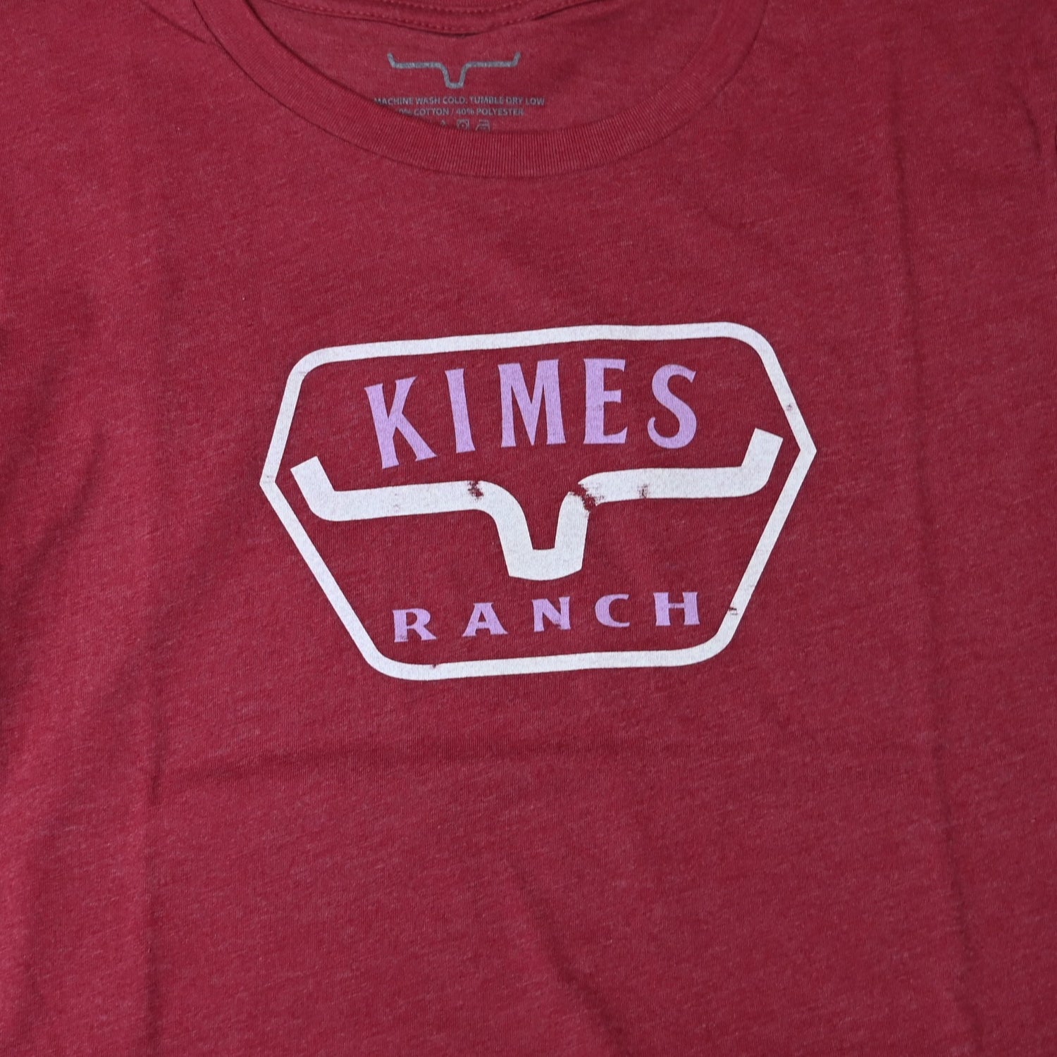 Kimes Ranch Ladies Distance Tee view of detail
