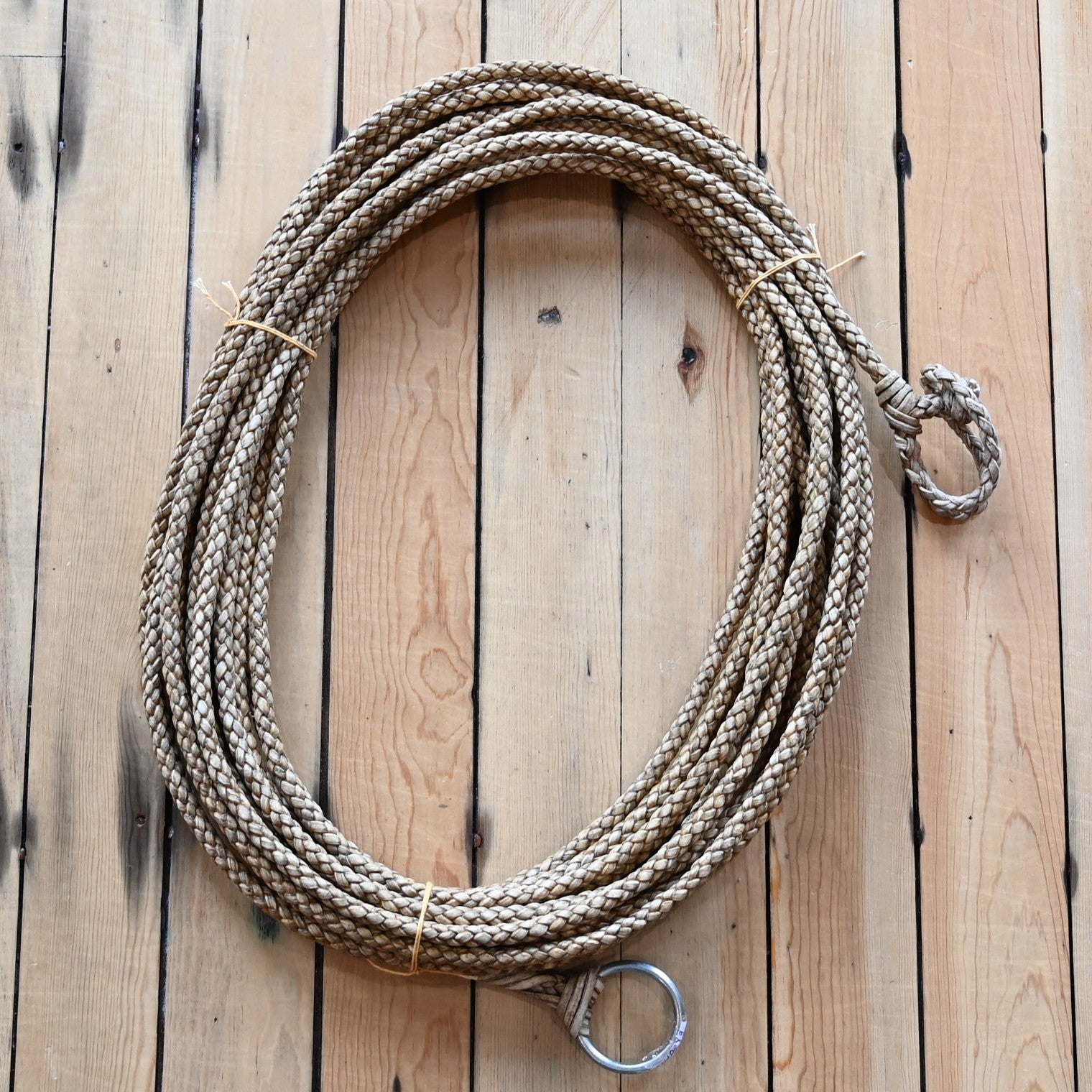 Braided Riata Rope Traditional Rawhide Braiders 6 Plait Reata – Atomic 79