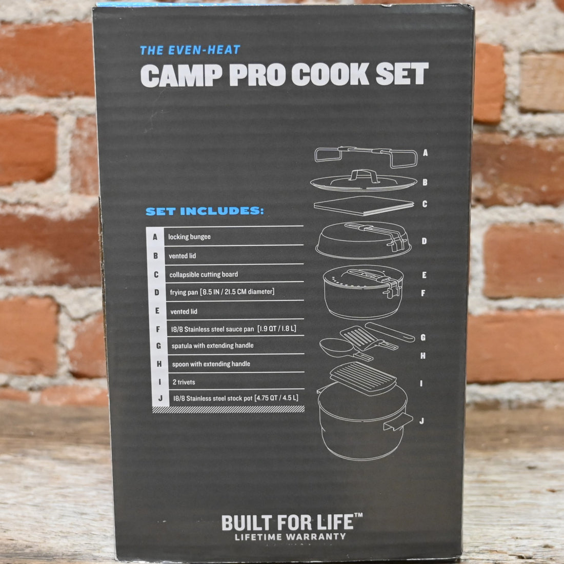 Stanley The Even-Heat Camp Pro Cook Set in Stainless Steel view of what the set includes