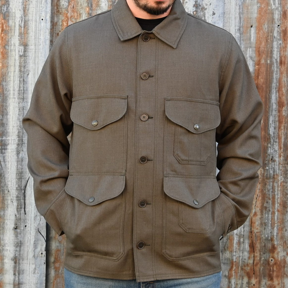 Filson Forestry Cloth Cruiser Jacket view of front