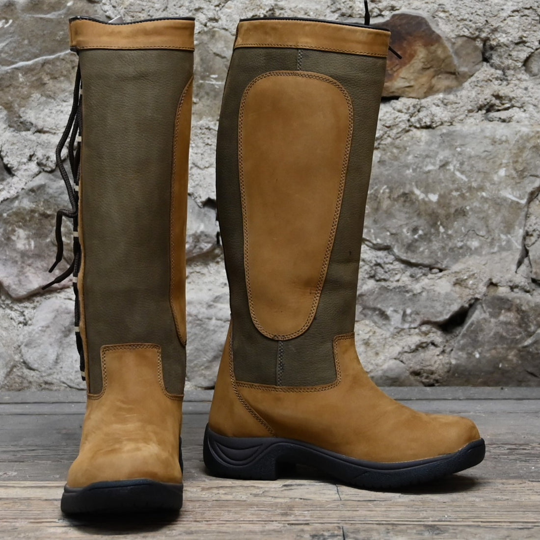 Dublin Pinnacle Boots II in Dark Brown view of front and side