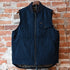 Filson Spokane insulated work vest in navy wool-blend with quilted insulation and utility pockets