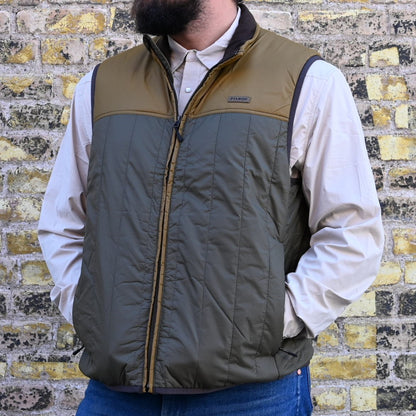 View of vest in olive