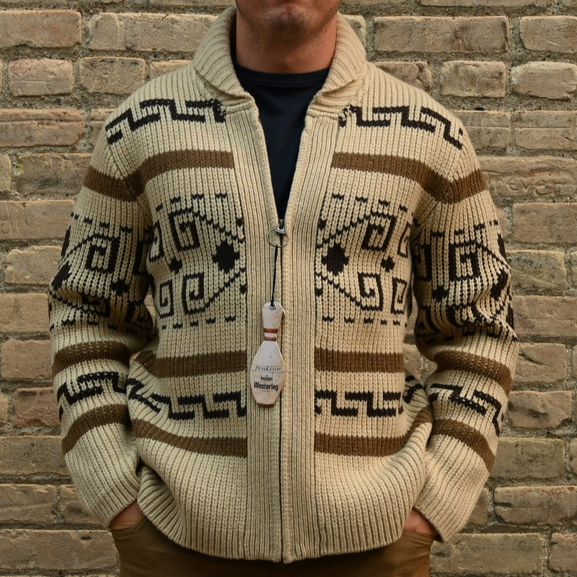 View of front of sweater