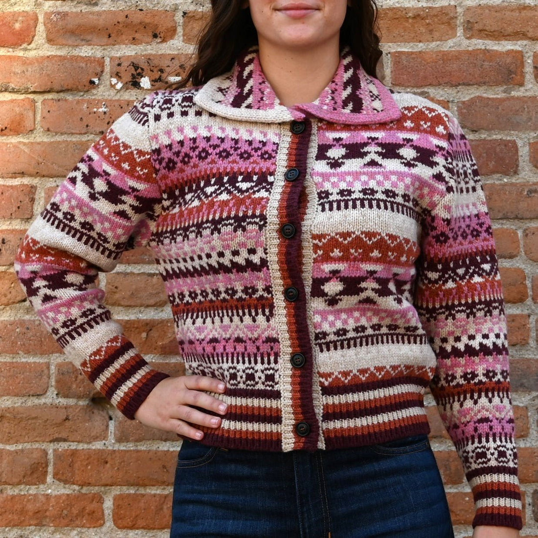 View of front of sweater