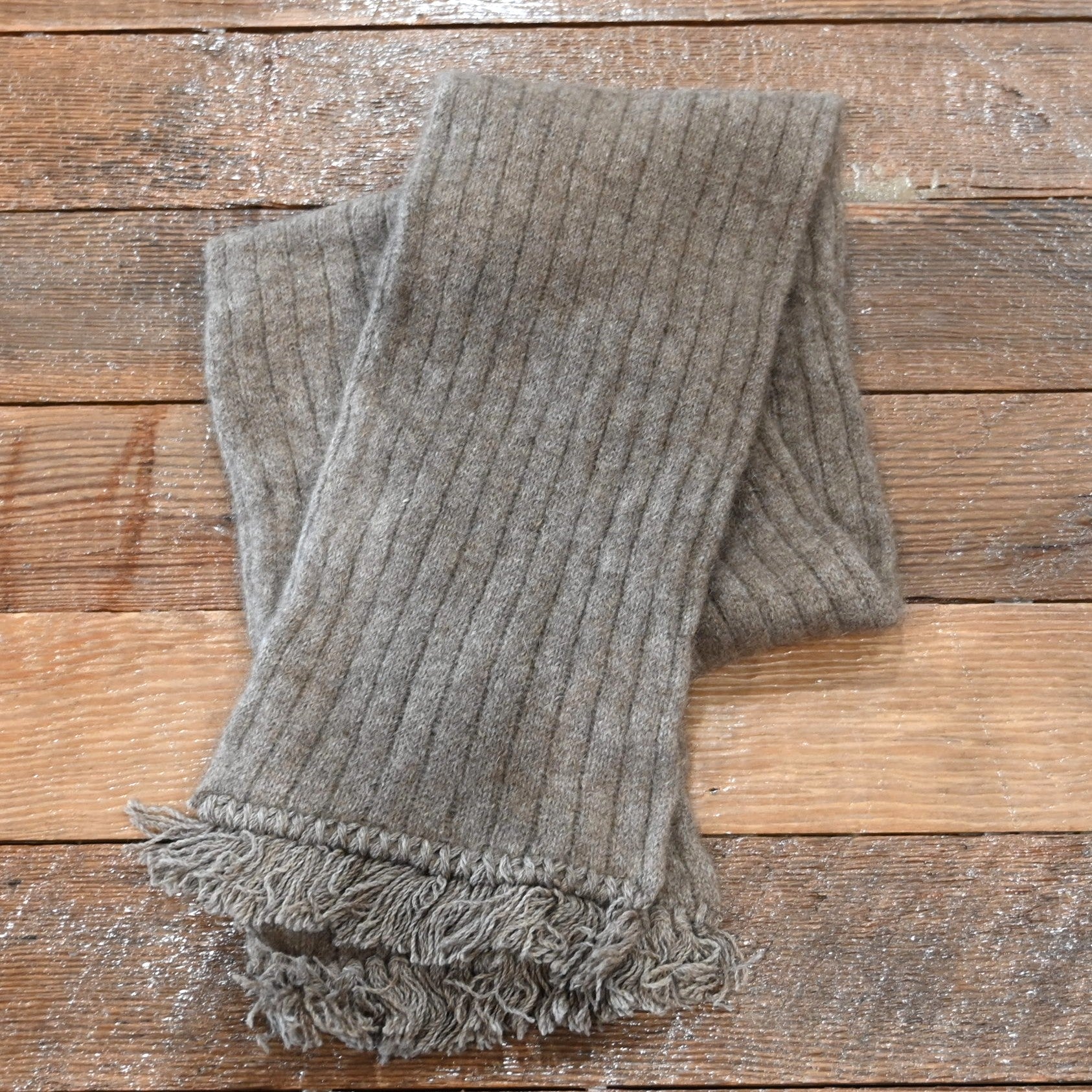 View of scarf in tan