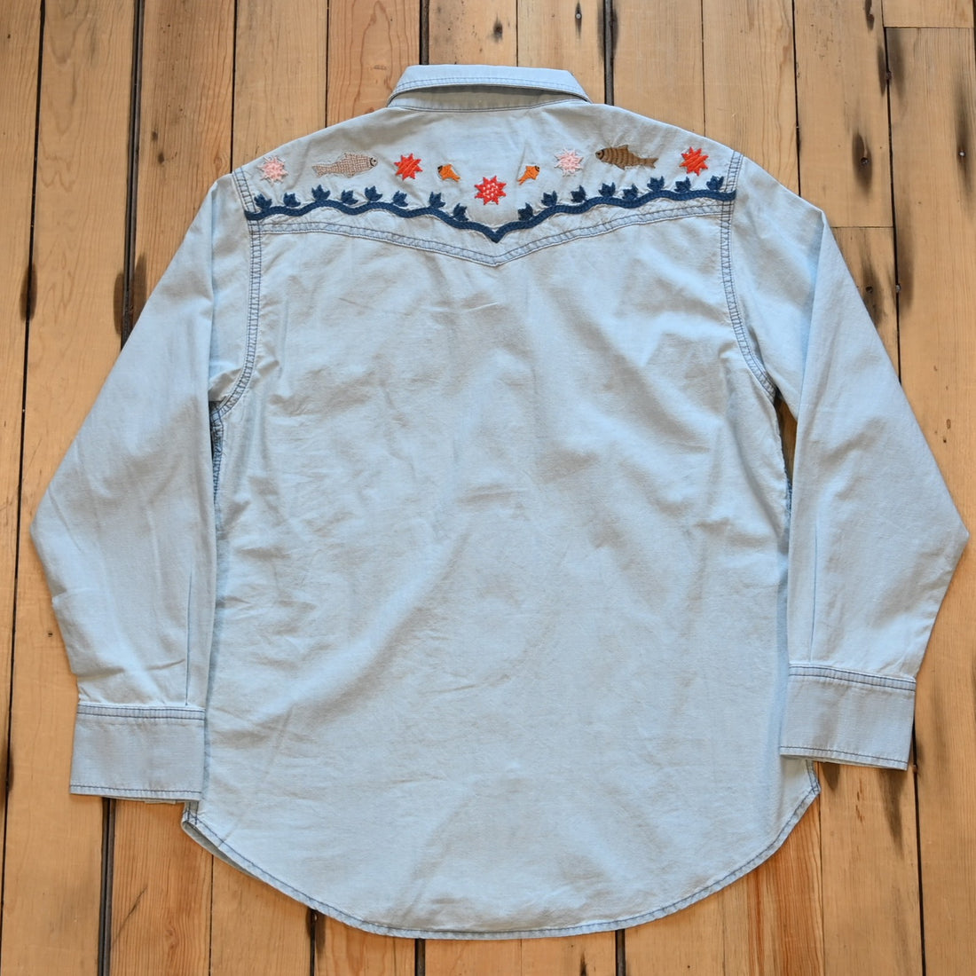 View of back of shirt