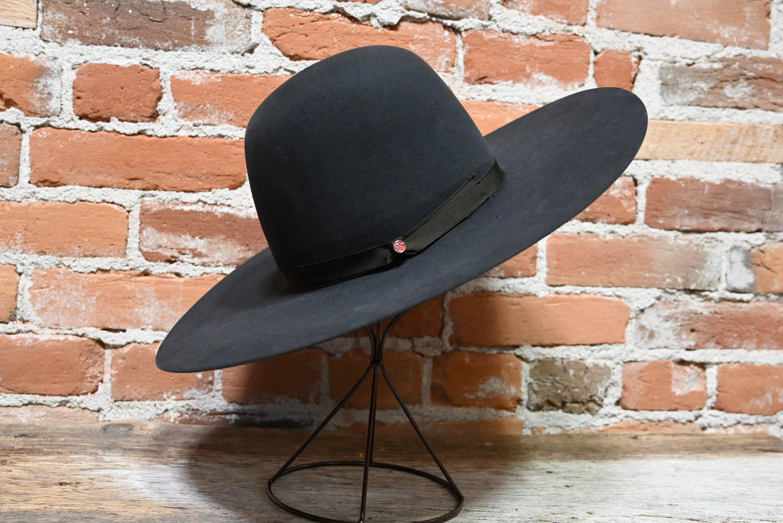 Tacchino Open Crown Western Felt Hat In Gun Metal