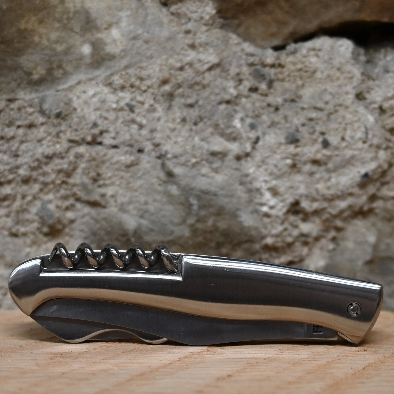 Pheonix Cigar Pocket Knife- Stainless Steel view of knife