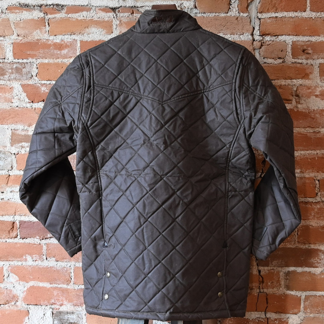 Schaefer RangeWax Sharptail Quilted Jacket in Oak with waxed cotton shell and wool insulation