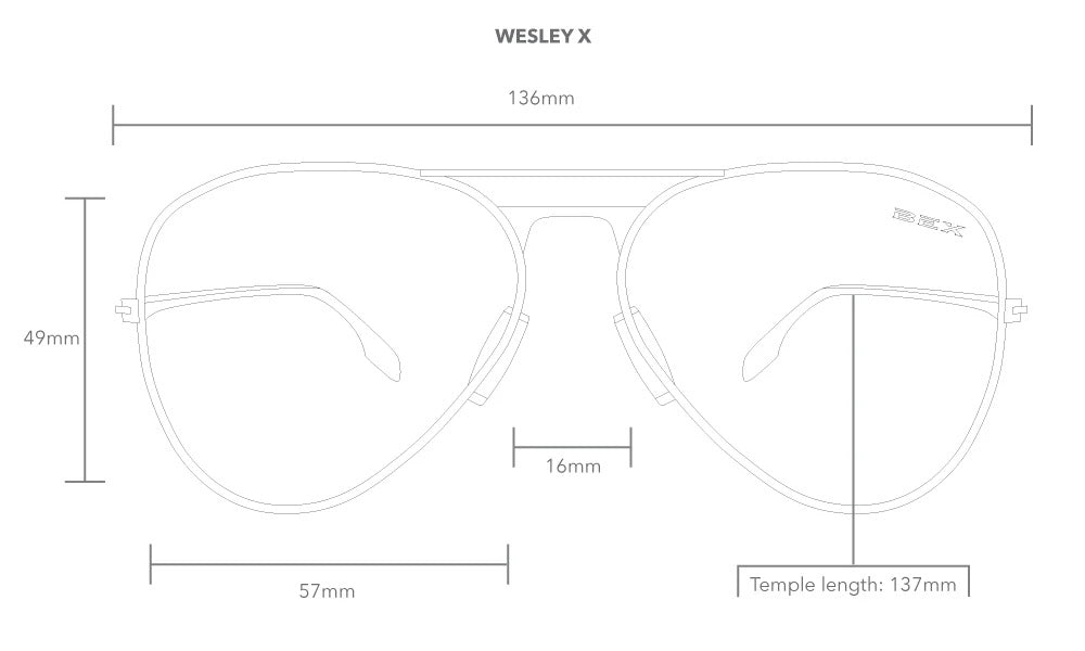 Wesley X in Silver/Gray view of fit guide