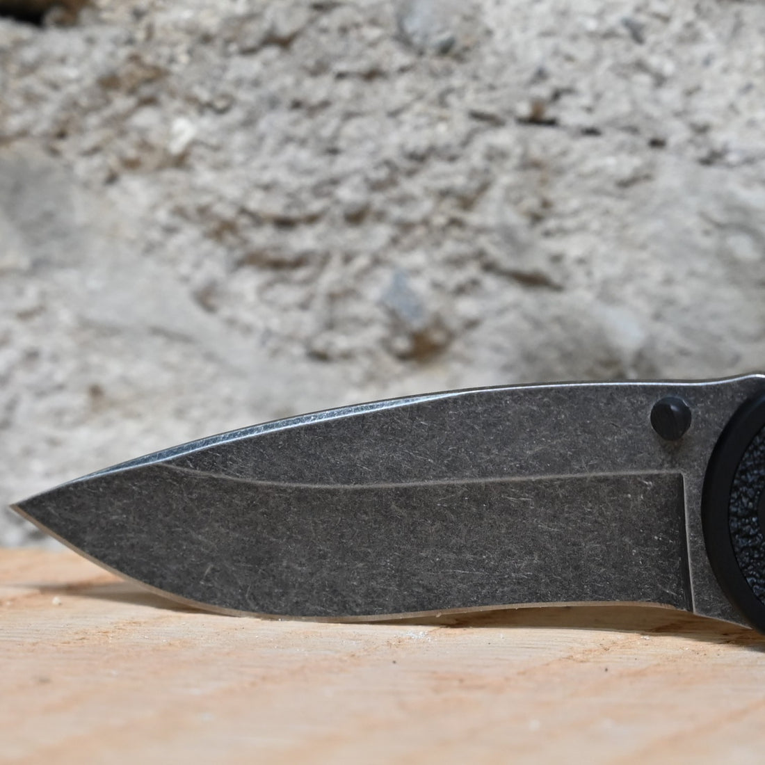 Kershaw Blur Knife in Aluminum Black view of blade