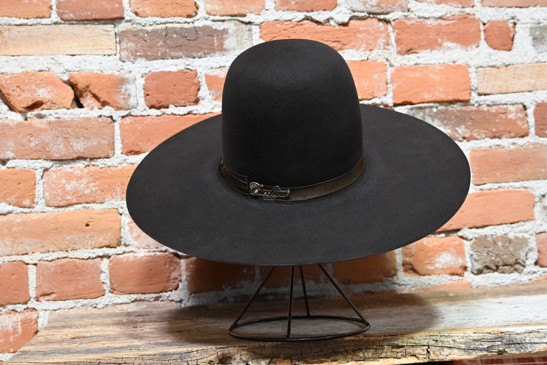 Tacchino Open Crown Western Hat in Chocolate