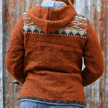 View of back of sweater